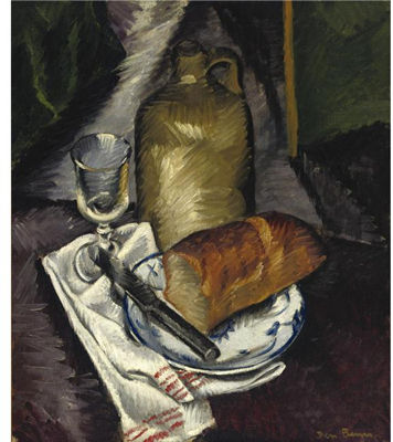Still Life with Bread, Pitcher and Glass
