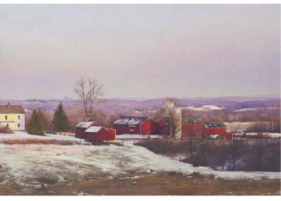 Sample artwork by Peter Poskas (Born 1939), known for realist landscape painting, rural scene, monhegan island - View similar artists and auction records