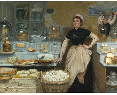 Sample artwork by Edouard-Jean Jean Dambourgez (1844 - 1890), known for city figure, genre and scene painting - View similar artists and auction records