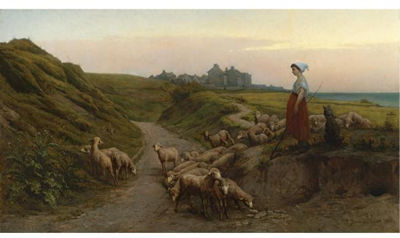 CHEMIN CREUX SUR LES CÔTES DE NORMANDIE by Etienne Prosper Berne-Bellecoeur - Auction record, sale price, and art valuation. Compare with similar artists and explore comparable artworks.