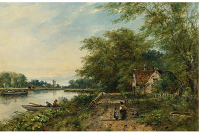 A COUNTRY LANE by Frederick Waters Watts - Auction record, sale price, and art valuation. Compare with similar artists and explore comparable artworks.