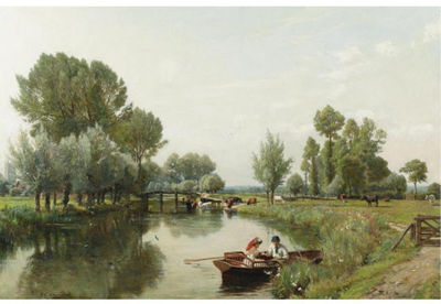 Sample artwork by Frederick George Cotman (1850 - 1920), known for landscape, portrait, genre and history painting - View similar artists and auction records