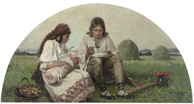 REST FROM THE HARVEST by Jaroslav Friedrich Julius Vesin - Auction record, sale price, and art valuation. Compare with similar artists and explore comparable artworks.