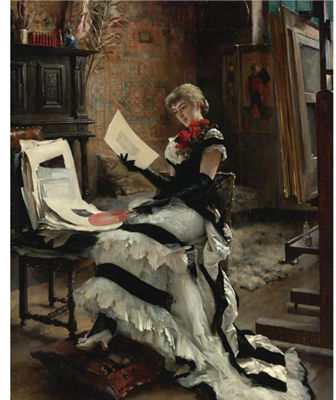 CHEZ L'ARTISTE (LES GRAVURES) by Albert Edelfelt - Auction record, sale price, and art valuation. Compare with similar artists and explore comparable artworks.