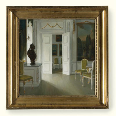 Sample artwork by Christian Tilemann-Petersen (1874 - 1926), known for interiors and architecture - View similar artists and auction records