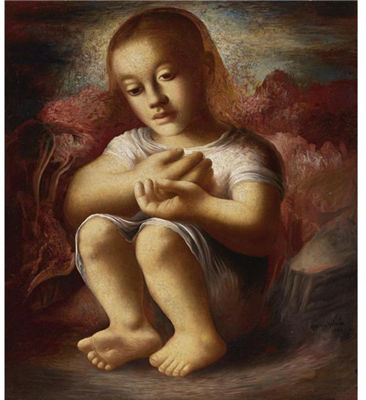 Sample artwork by Jesus Guerrero Galvan (1910 - 1973), known for hispanic culture and figure easel and mural painting - View similar artists and auction records
