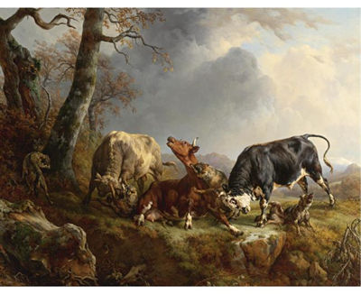 Sample artwork by Jacques-Raymond Brascassat (1804 - 1867), known for landscape with animal paintings - View similar artists and auction records