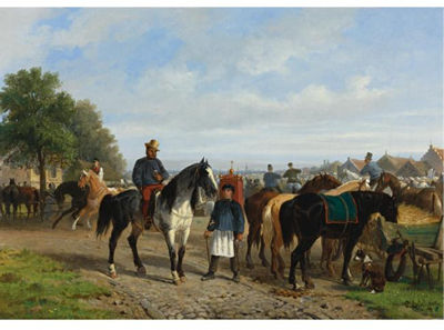 THE HORSE MARKET by Paul VanDerVin - Auction record, sale price, and art valuation. Compare with similar artists and explore comparable artworks.