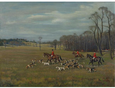THE MEADOW BROOK HUNT by Franklin Voss - Auction record, sale price, and art valuation. Compare with similar artists and explore comparable artworks.