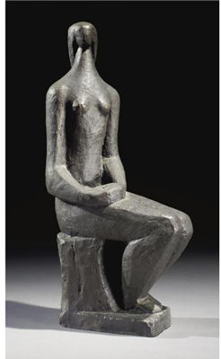 SEATED WOMAN by Dov Feigin - Auction record, sale price, and art valuation. Compare with similar artists and explore comparable artworks.
