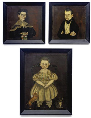 A Group of Three Family Portraits