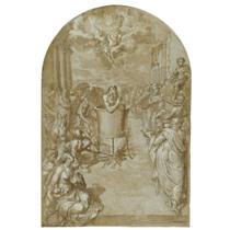 Sample artwork by Marco Pino (c. 1525 - 1579/1588), known for tuscan and roman mannerism, emotional pathos, elongated and moved human figures - View similar artists and auction records