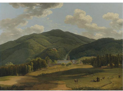 A VIEW OF THE BENEDICTINE ABBEY AT VALLOMBROSA