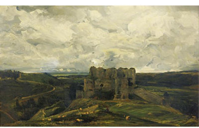 PAYSAGE AU CHATEAU D'ARQUEST LA BATAILLE
