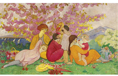 FEMMES SOUS LE POMMIER by Augustin Hanicotte - Auction record, sale price, and art valuation. Compare with similar artists and explore comparable artworks.