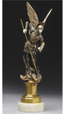 ST. MICHAEL DEFEATING SATAN by Léon Pilet - Auction record, sale price, and art valuation. Compare with similar artists and explore comparable artworks.