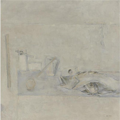 COMPOSITION WITH FISH, 1967 by Edvard (Edik) Steinberg - Auction record, sale price, and art valuation. Compare with similar artists and explore comparable artworks.
