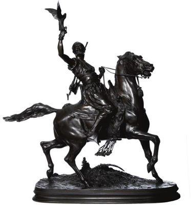 THE ARAB FALCONER by Pierre Jules (PJ) Mene - Auction record, sale price, and art valuation. Compare with similar artists and explore comparable artworks.