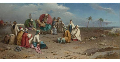 AN ALGERIAN CARAVAN AT REST