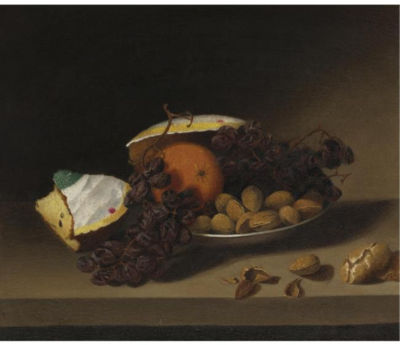 CAKE, RAISINS AND NUTS