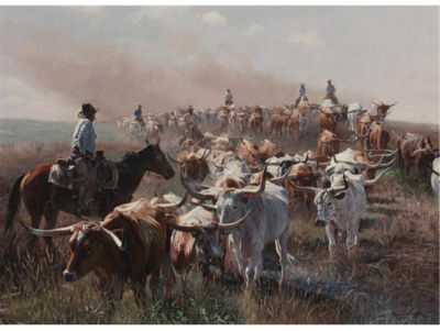 HEADIN' THROUGH DRY COUNTRY by Ray Swanson - Auction record, sale price, and art valuation. Compare with similar artists and explore comparable artworks.