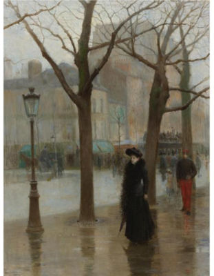 PARIS STREET IN WINTER by Paul Cornoyer - Auction record, sale price, and art valuation. Compare with similar artists and explore comparable artworks.