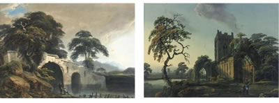 Sample artwork by Thomas Walmsley (1763 - 1806), known for picturesque landscapes in gouache and aquatint. - View similar artists and auction records