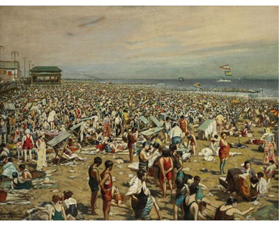 THE BEACH AT CONEY ISLAND by Harry Roseland - Auction record, sale price, and art valuation. Compare with similar artists and explore comparable artworks.
