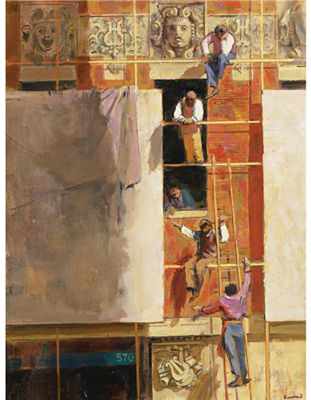 Sample artwork by Adolf Konrad (1915 - 2003), known for landscape, genre, still life, interiors - View similar artists and auction records