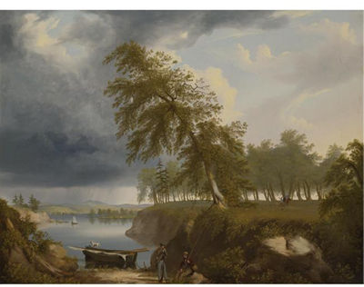 LANDSCAPE WITH FISHERMAN