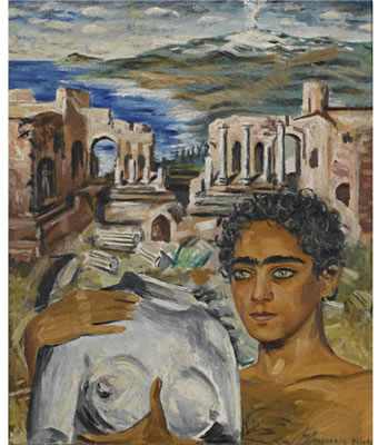 GREEK BOY by Gregorio Prieto - Auction record, sale price, and art valuation. Compare with similar artists and explore comparable artworks.