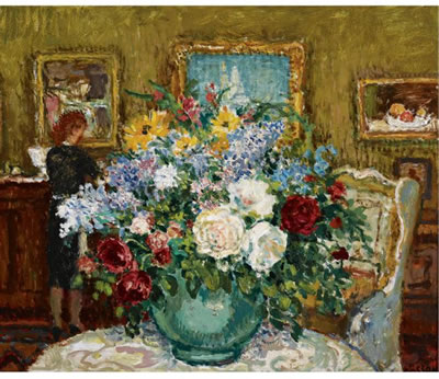 INTERIOR WITH FLOWERS