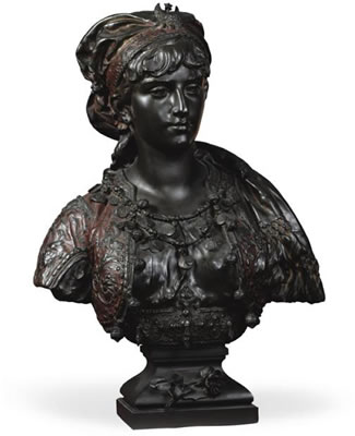 PRINCESSE TURQUE by Adrien Etienne Gaudez - Auction record, sale price, and art valuation. Compare with similar artists and explore comparable artworks.