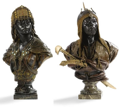 FEMME KABYLE D'ALGERIE AND JANISSAIRE DU SULTAN MAHMOUD II