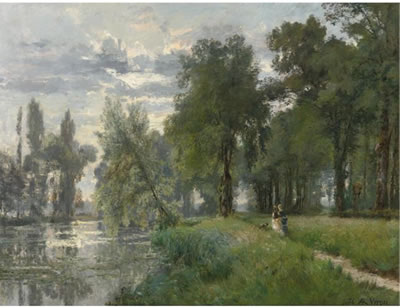 Sample artwork by Alexandre René Veron (1826 - 1897), known for landscape painting, barbizon school - View similar artists and auction records