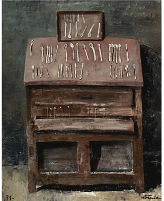 MUEBLO CON CUCHARAS by Ignacio Iturria - Auction record, sale price, and art valuation. Compare with similar artists and explore comparable artworks.
