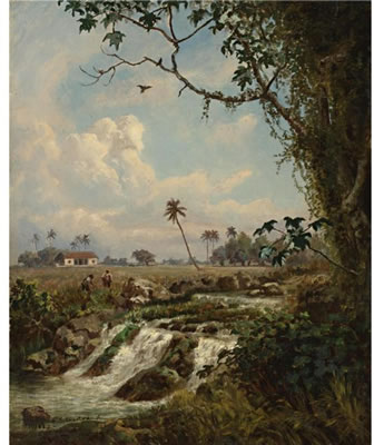 PAISAJE CON CAMPESINOS
