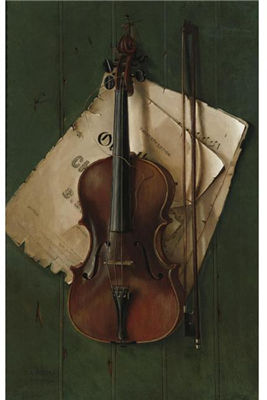 STILL LIFE WITH VIOLIN, BOW AND SHEET MUSIC by Nicholas Brooks - Auction record, sale price, and art valuation. Compare with similar artists and explore comparable artworks.