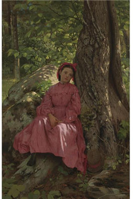 RESTING IN THE WOODS (GIRL UNDER A TREE)