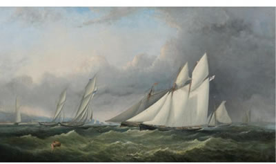 A YACHT RACE ON THE SOLENT, OFF COWES - ISLE OF WIGHT