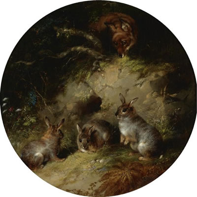Sample artwork by George (Smith) Armfield (1808 - 1893), known for domestic animal paintings - View similar artists and auction records