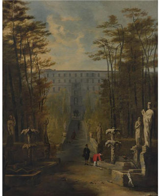 VIEW OF THE VILLA D'ESTE AND GARDENS, TIVOLI