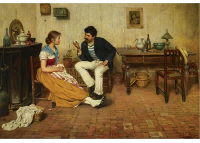 THE VISIT by Cesare Vianello - Auction record, sale price, and art valuation. Compare with similar artists and explore comparable artworks.