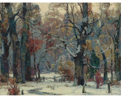 FOREST PEACE by John Fabian Carlson - Auction record, sale price, and art valuation. Compare with similar artists and explore comparable artworks.