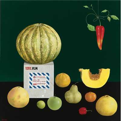 Sample artwork by Jose Antonio Davila (Born 1935), known for abstract figurative and still-life painting, themes of industrial isolation - View similar artists and auction records