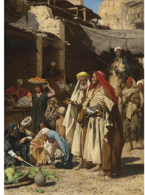 A STREET SCENE, CAIRO by Leopold Carl Müller - Auction record, sale price, and art valuation. Compare with similar artists and explore comparable artworks.