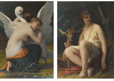 LEDA AND THE SWAN, DIANA WITH A STAG: TWO WORKS