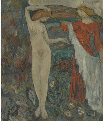 SYMBOLIST COMPOSITION WITH NUDE