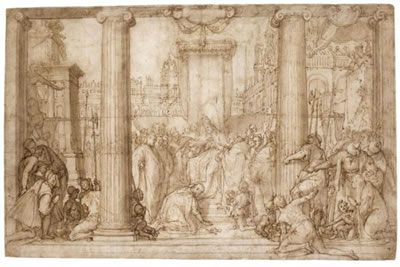 SUBMISSION OF THE EMPEROR FREDERICK BARBAROSSA TO POPE ALEXANDER III by Federico Zuccaro - Auction record, sale price, and art valuation. Compare with similar artists and explore comparable artworks.