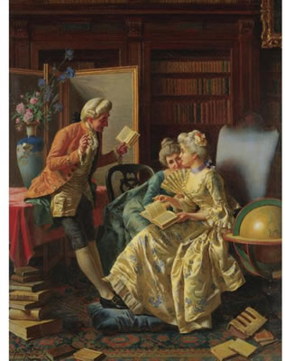 IN THE LIBRARY by Pio Ricci - Auction record, sale price, and art valuation. Compare with similar artists and explore comparable artworks.